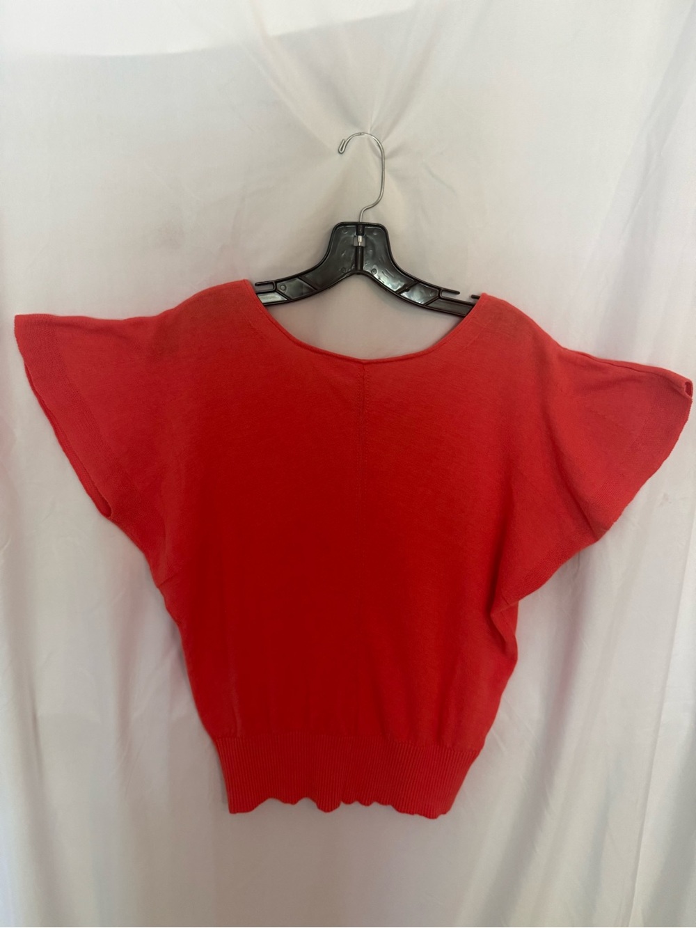Moth Bright Red Short Sleeve Scoop Neck Sweater